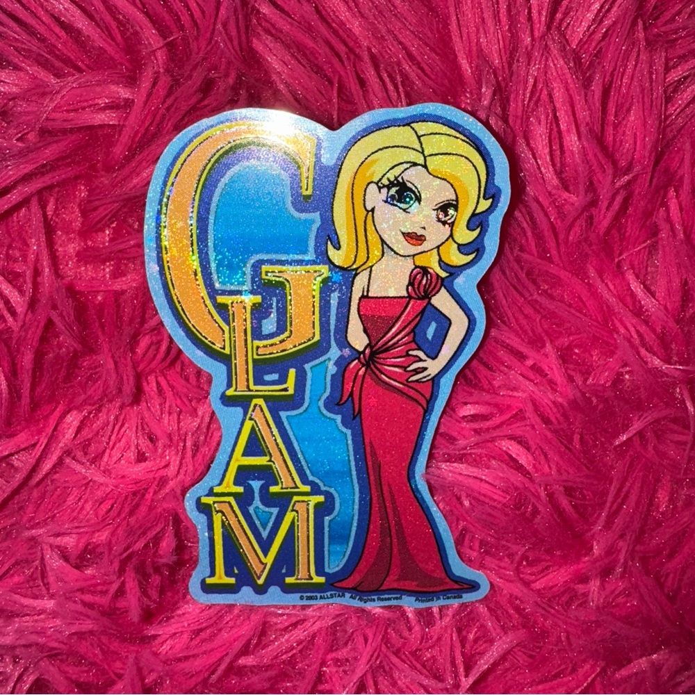 vintage y2k girls vending machine sticker